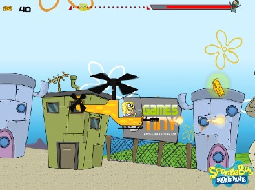 Флеш игра Вертолет Губки Боба Флеш игра Вертолет Губки Боба
